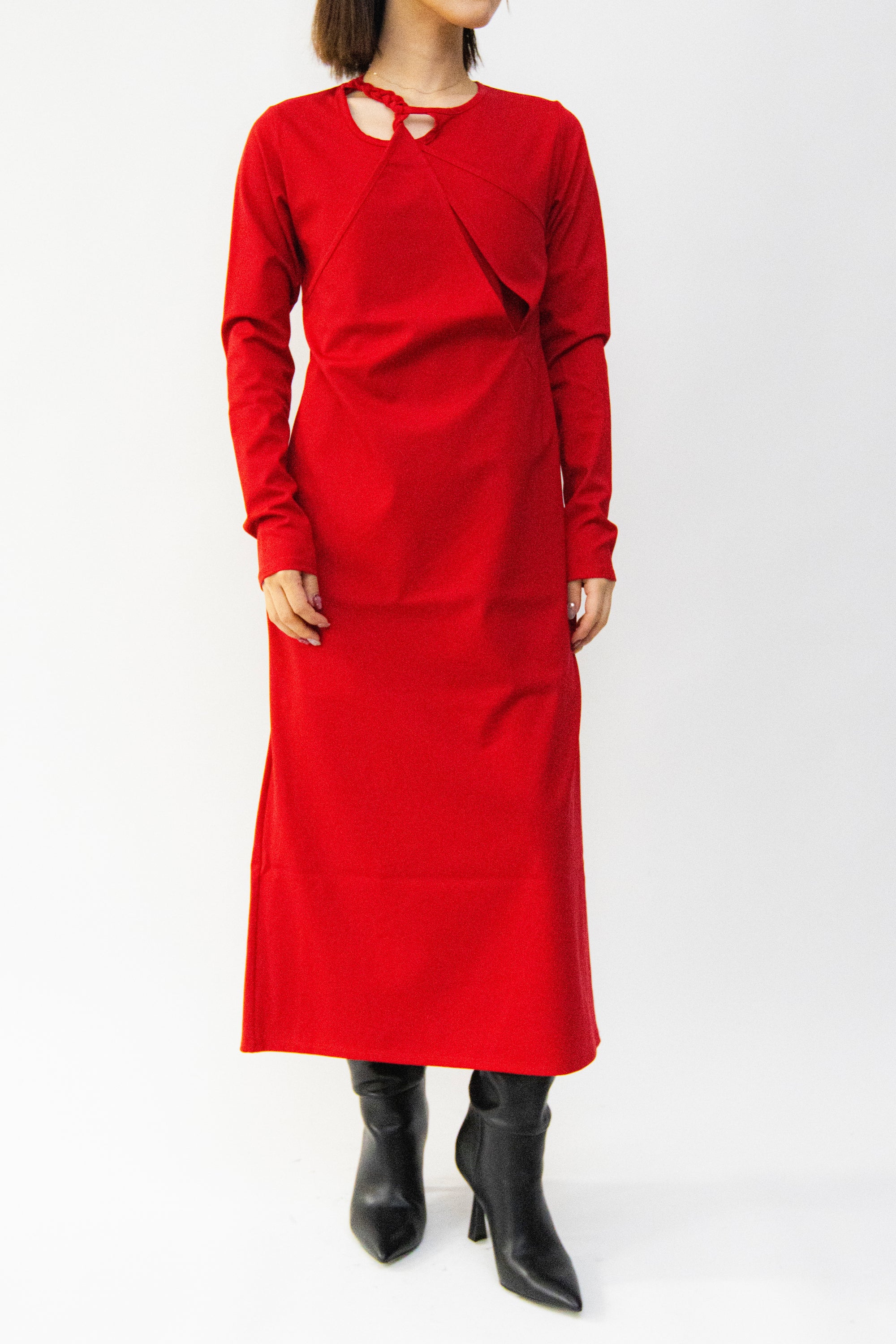 MURRAL Twist jersey dress (Red)