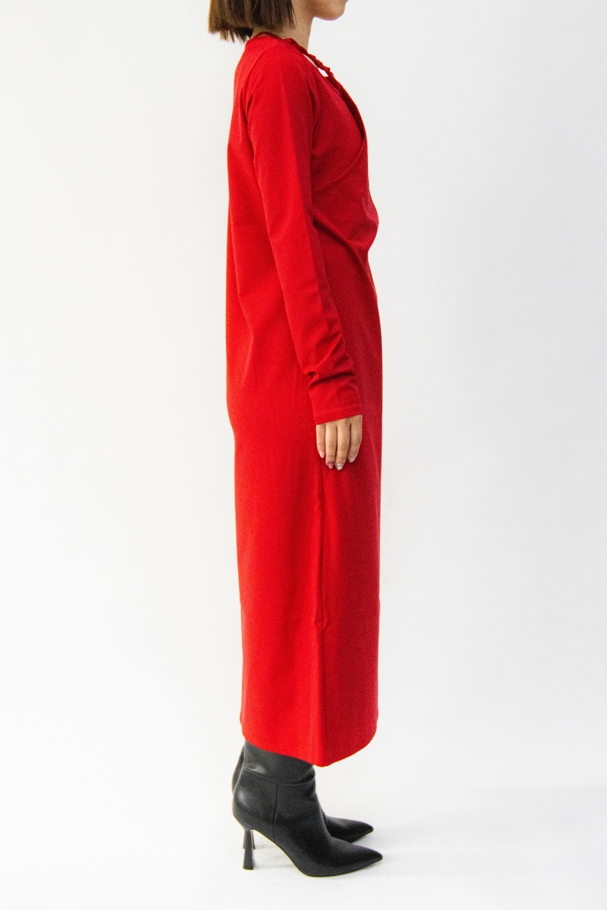MURRAL Twist jersey dress (Red)
