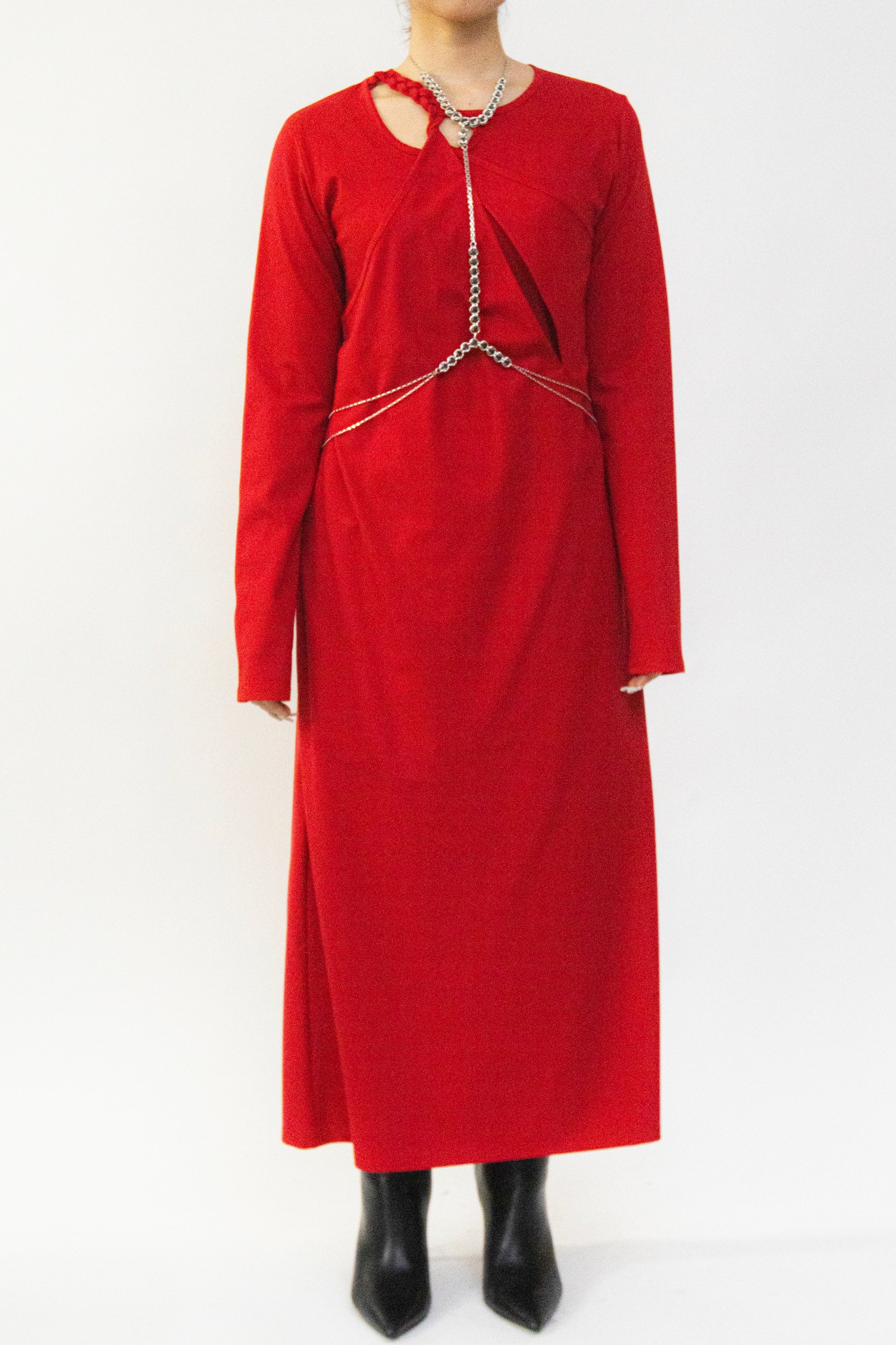 MURRAL Twist jersey dress (Red)