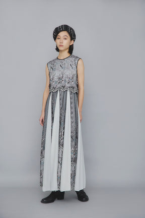 Snow flower lace dress (Ice gray)