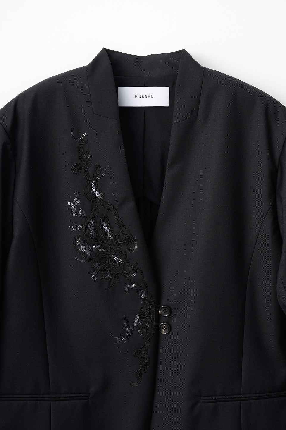 Veil embroidered jacket (Black)