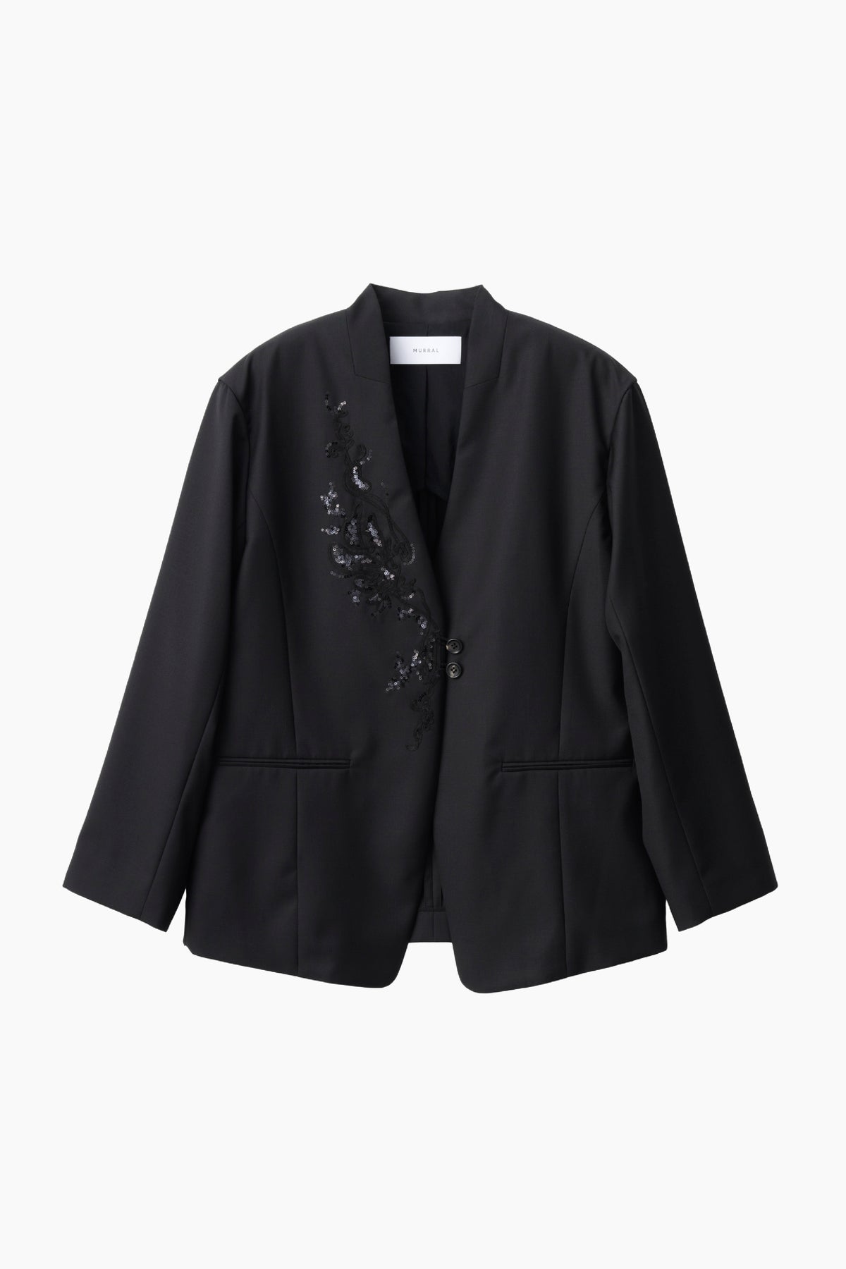 Veil embroidered jacket (Black)