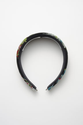 Floating flower lace headband (Black)