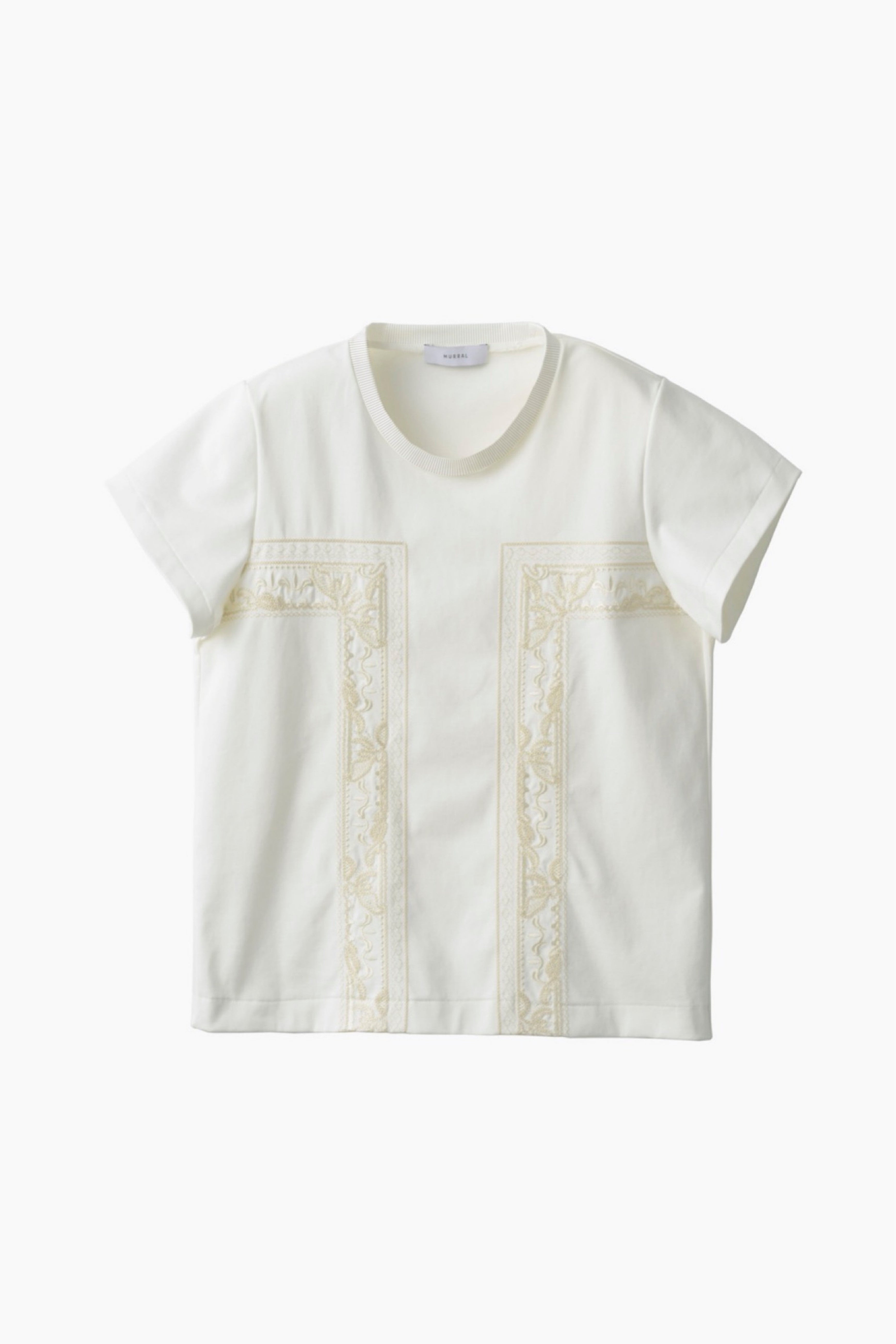 【3日まで】MURRAL♡Framed flower top (Gray) Framed embroidered jersey tops