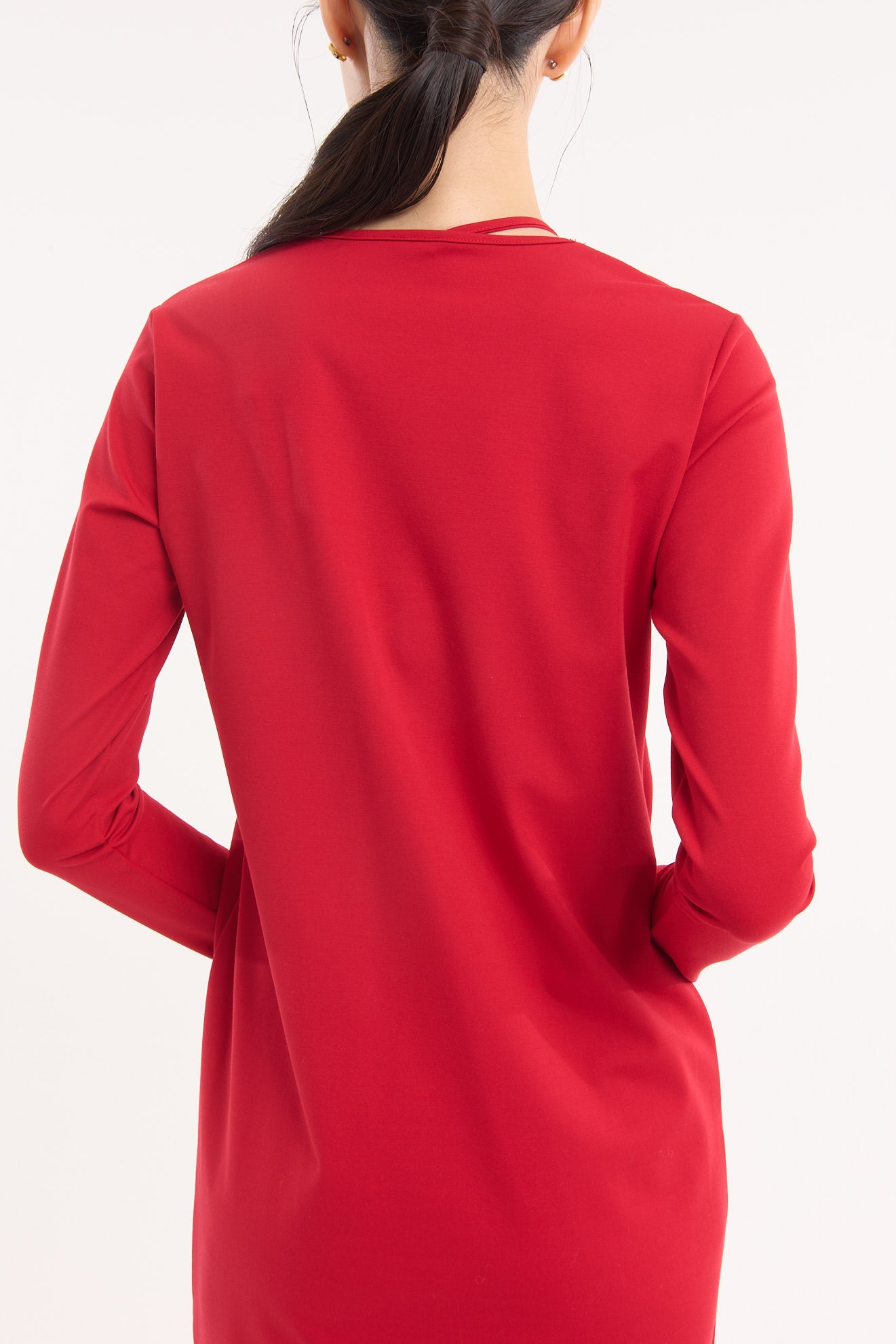 Twist jersey dress (Red)