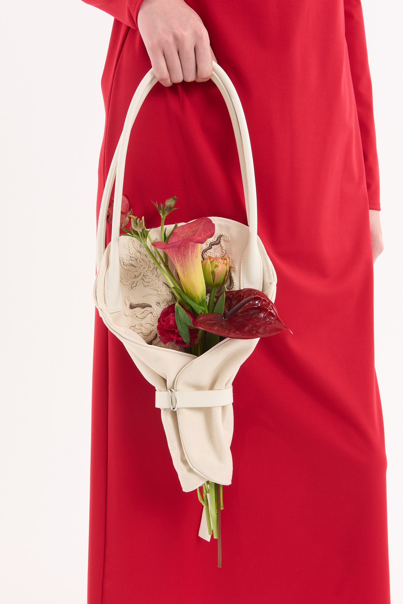 Twist jersey dress (Red)