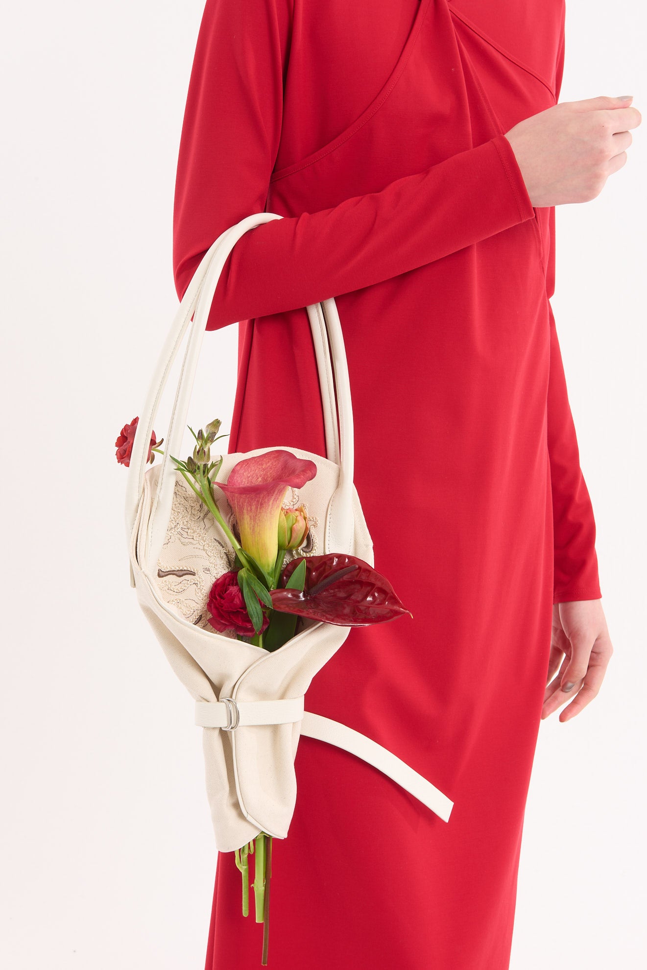 Twist jersey dress (Red)