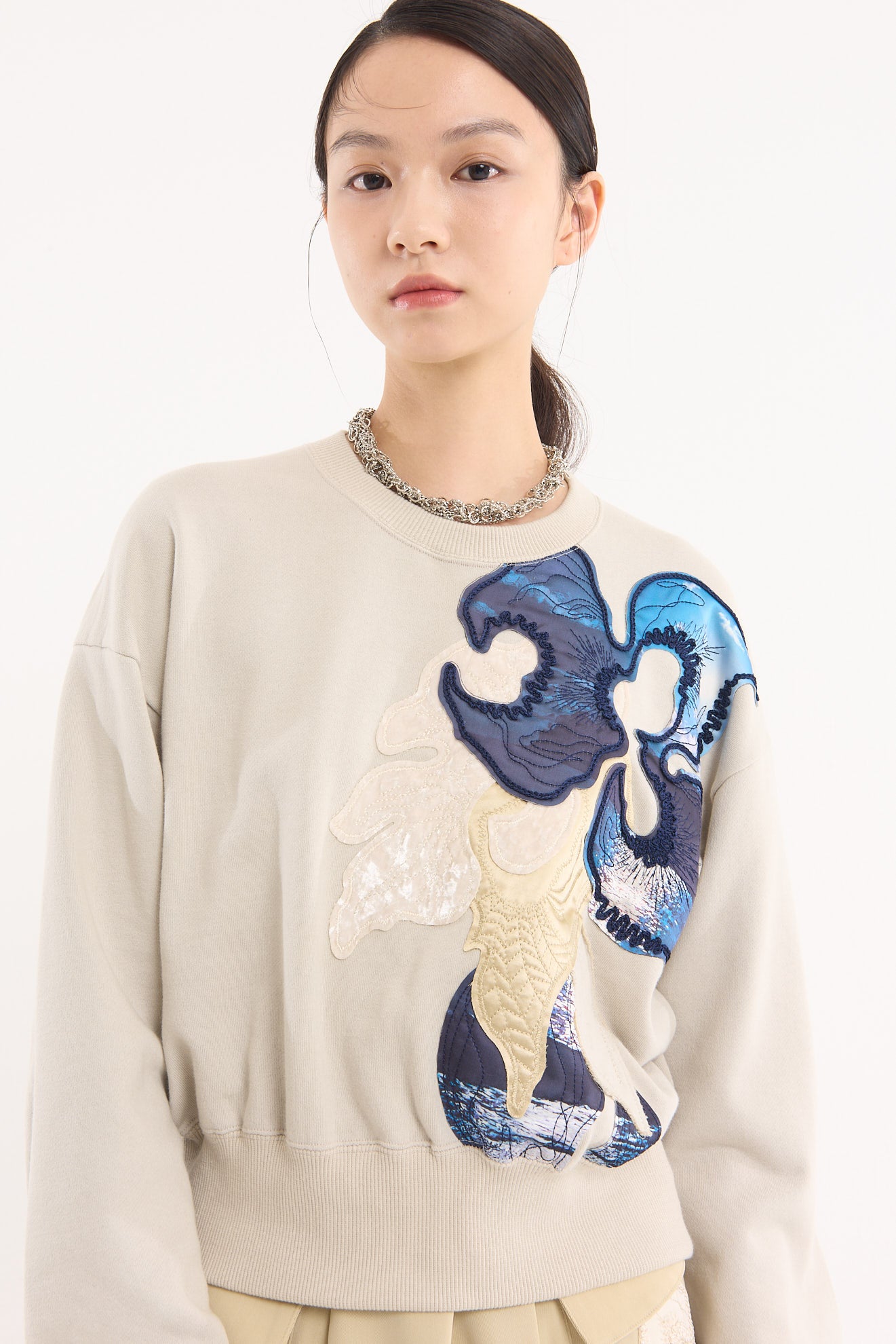 Patchwork embroidered sweatshirt (Grage)