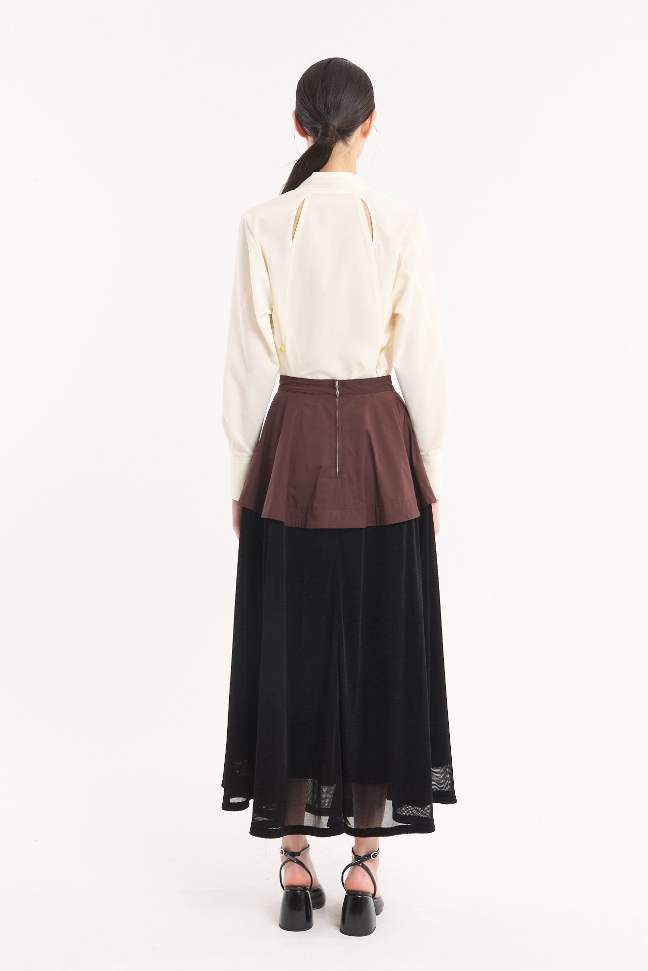 Cross cut shirt (Ivory)