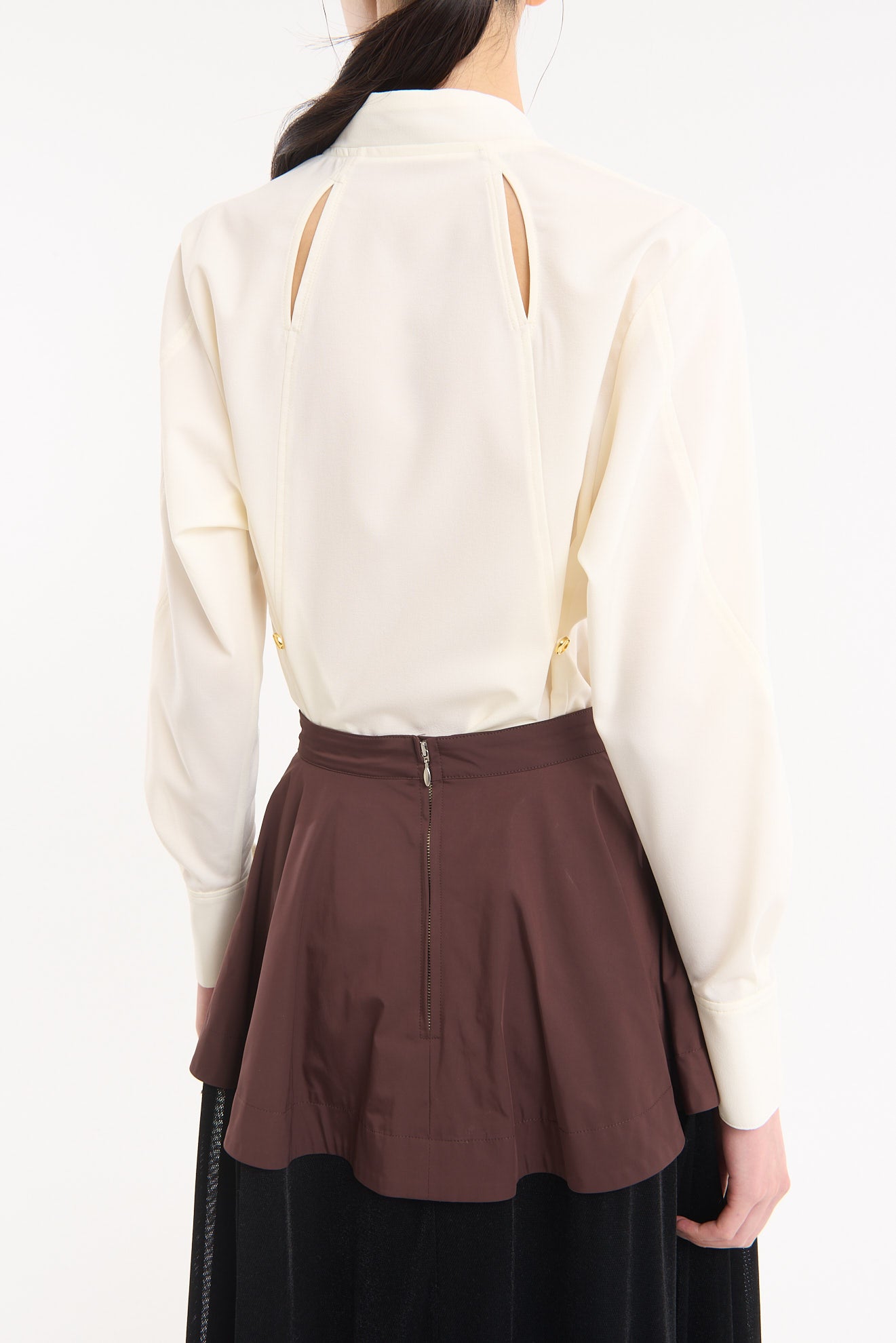 Cross cut shirt (Ivory)