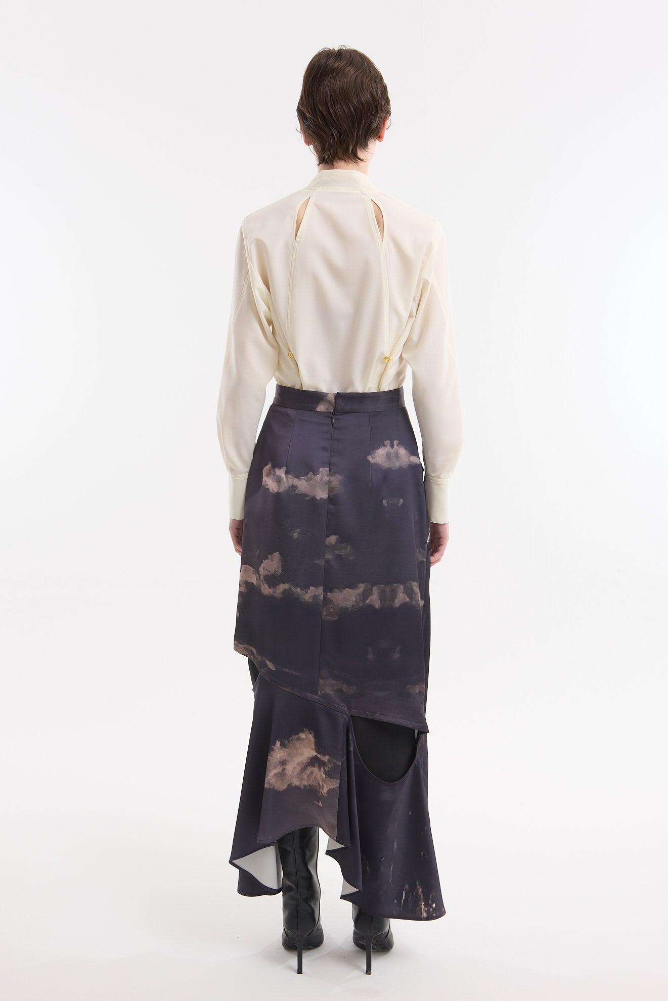 Cross cut shirt (Ivory)