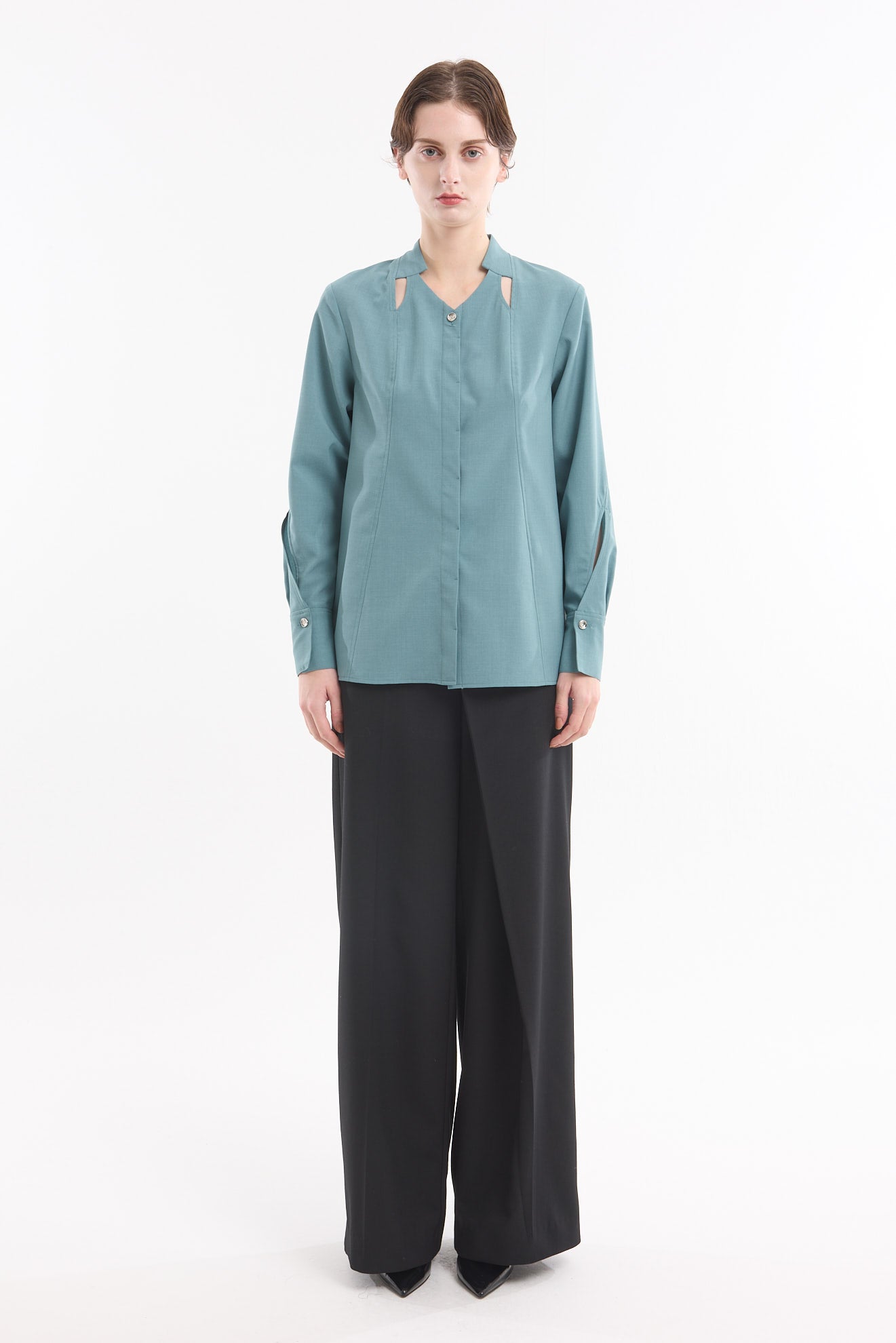 Cross cut shirt (Green)
