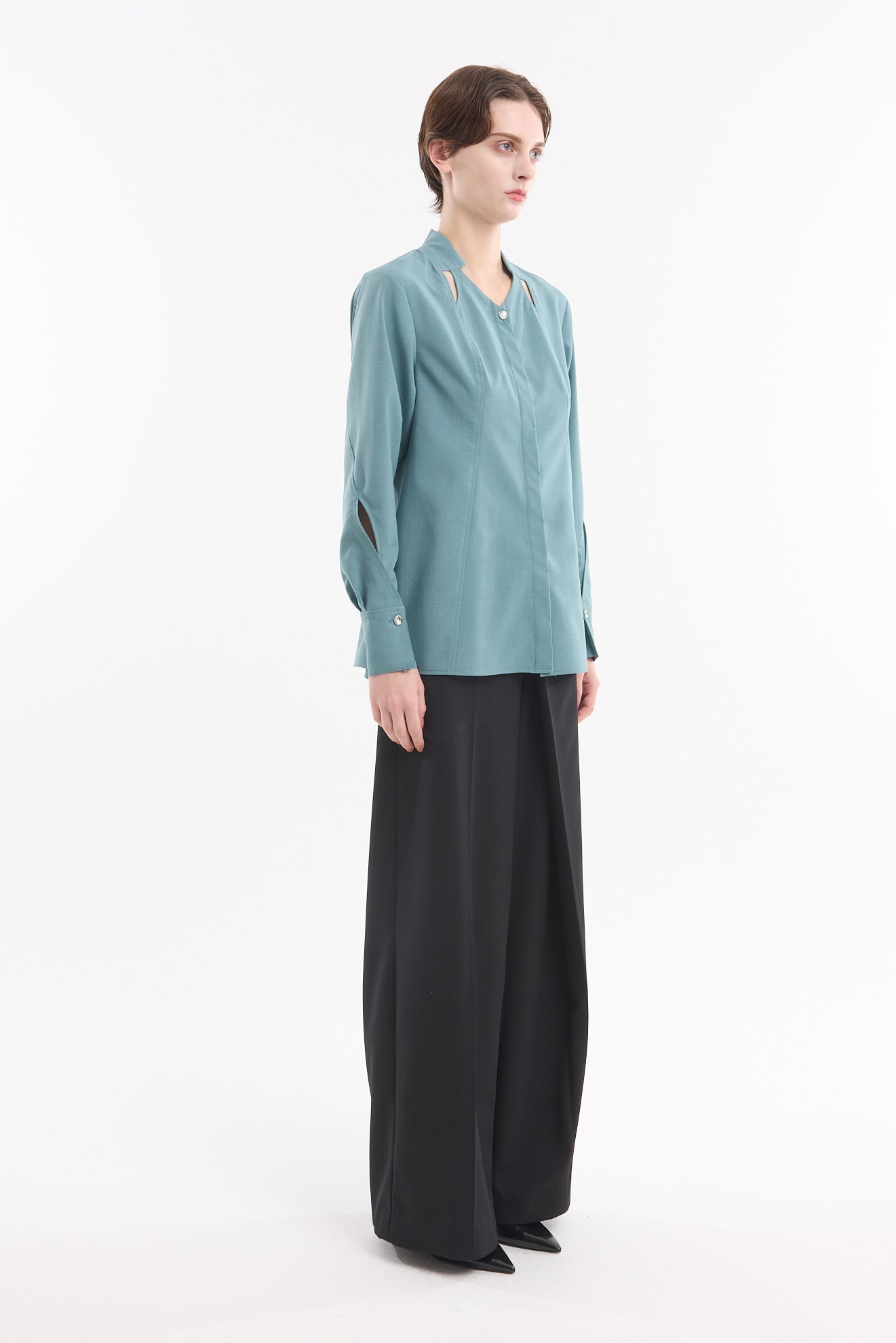 Cross cut shirt (Green)