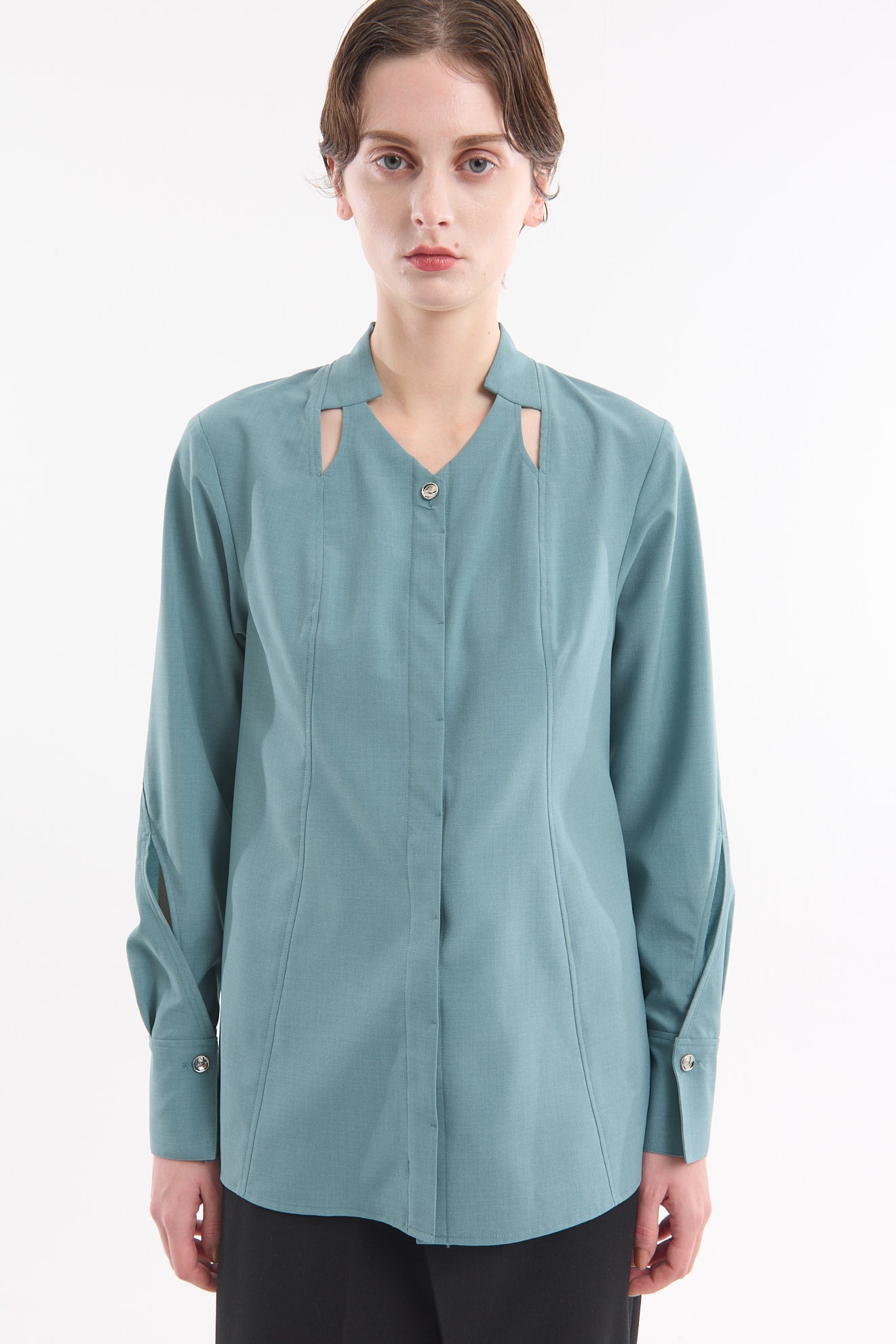 Cross cut shirt (Green)
