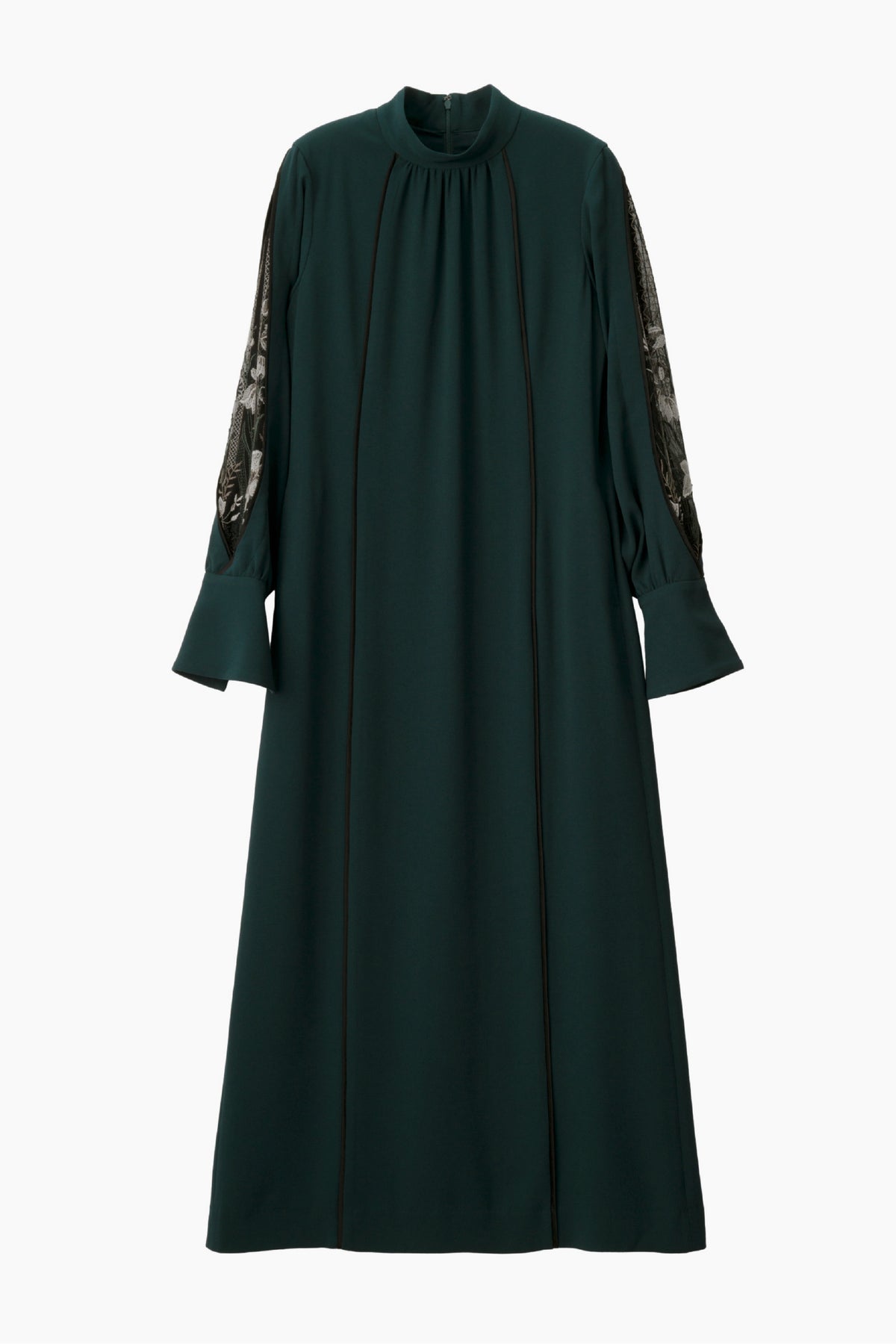 Petal sleeve lace dress (Green)
