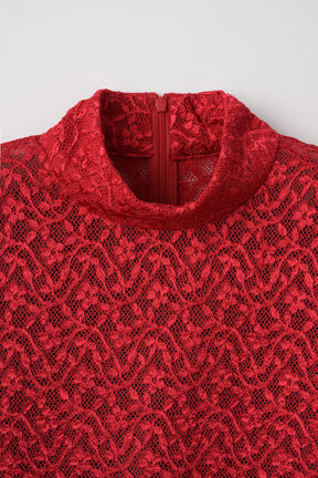 Stretch lace top (Red)