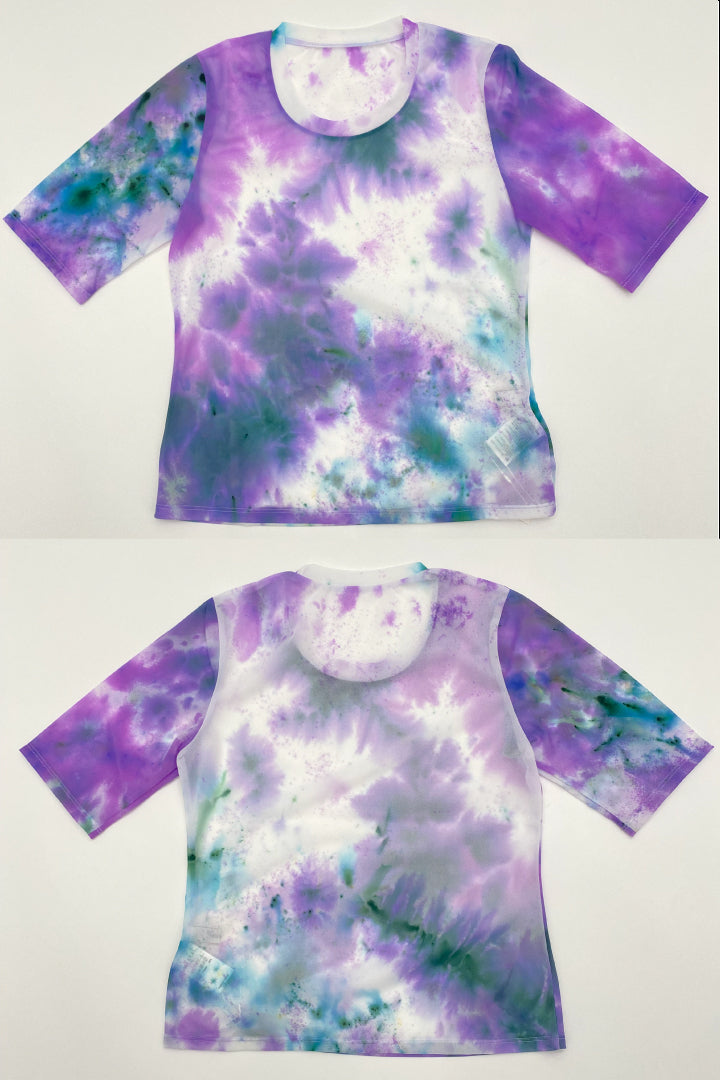 "Wake" sheer top  (Purple)