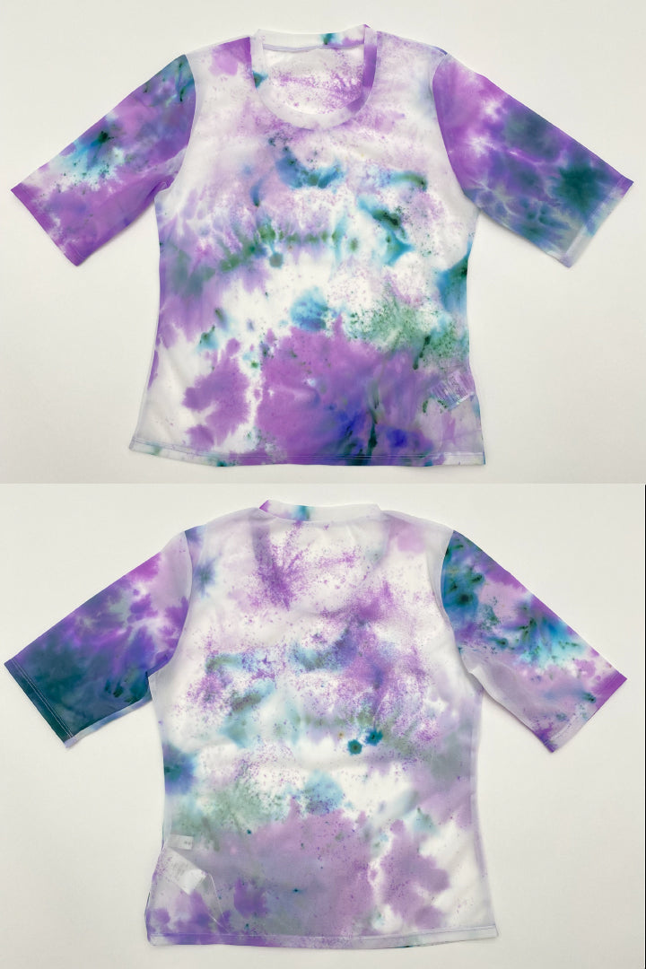"Wake" sheer top  (Purple)