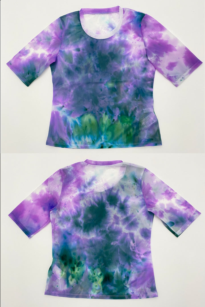"Wake" sheer top  (Purple)