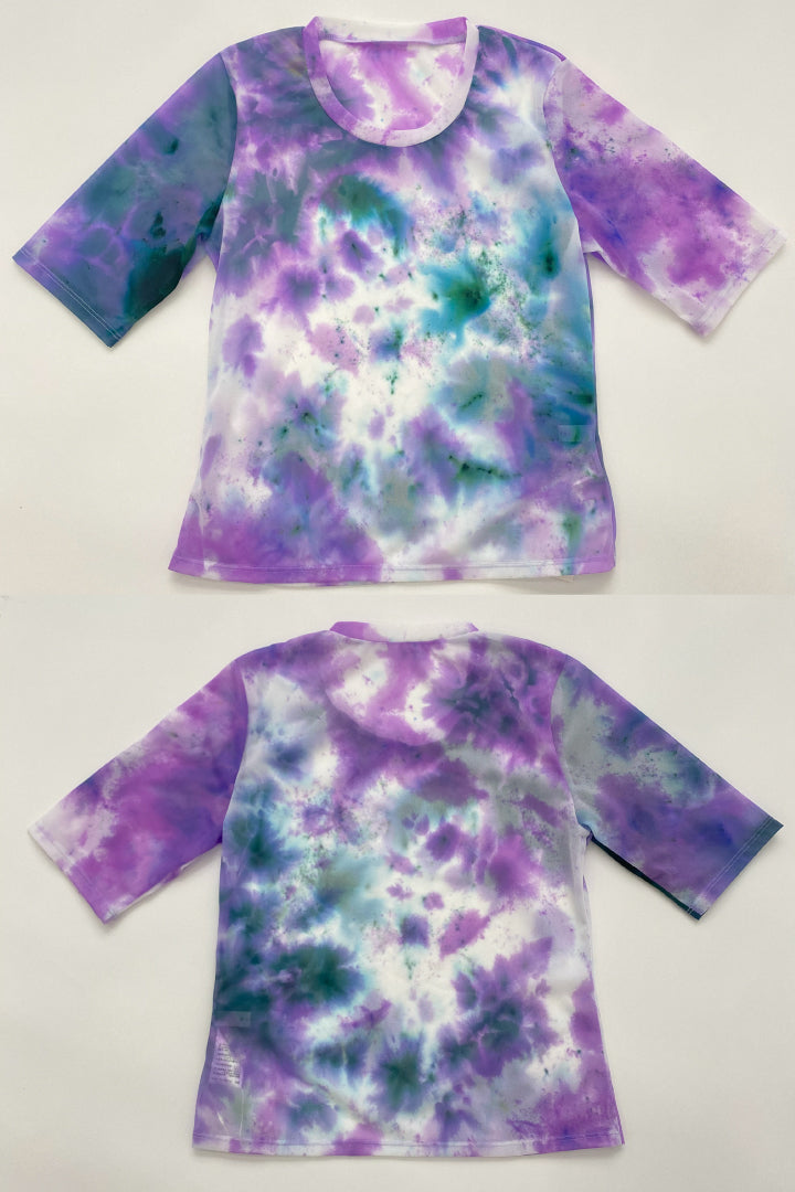 "Wake" sheer top  (Purple)