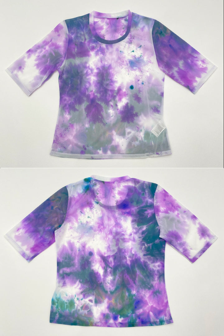 "Wake" sheer top  (Purple)