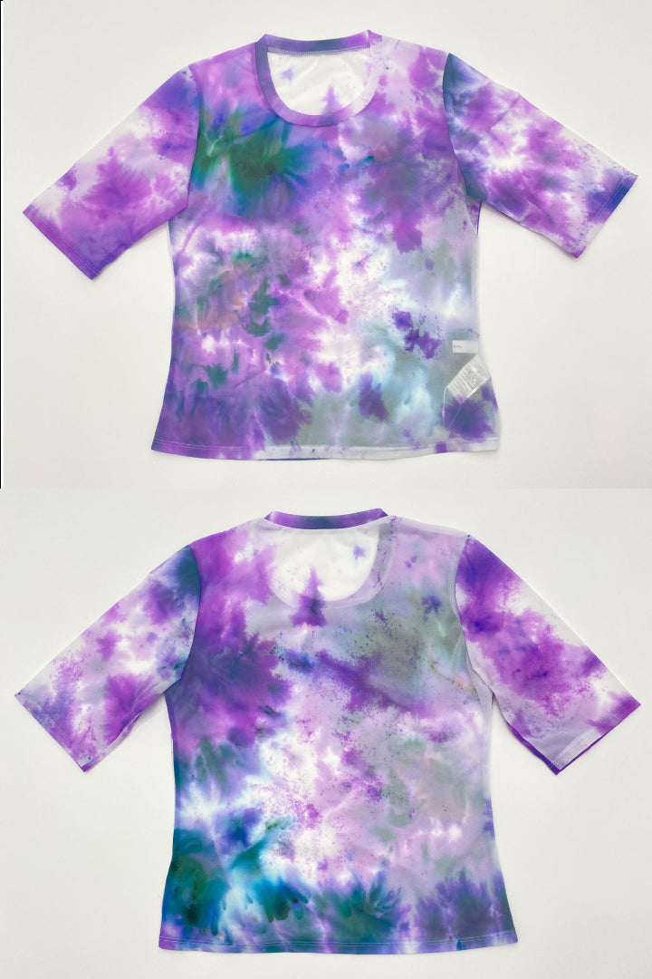"Wake" sheer top  (Purple)