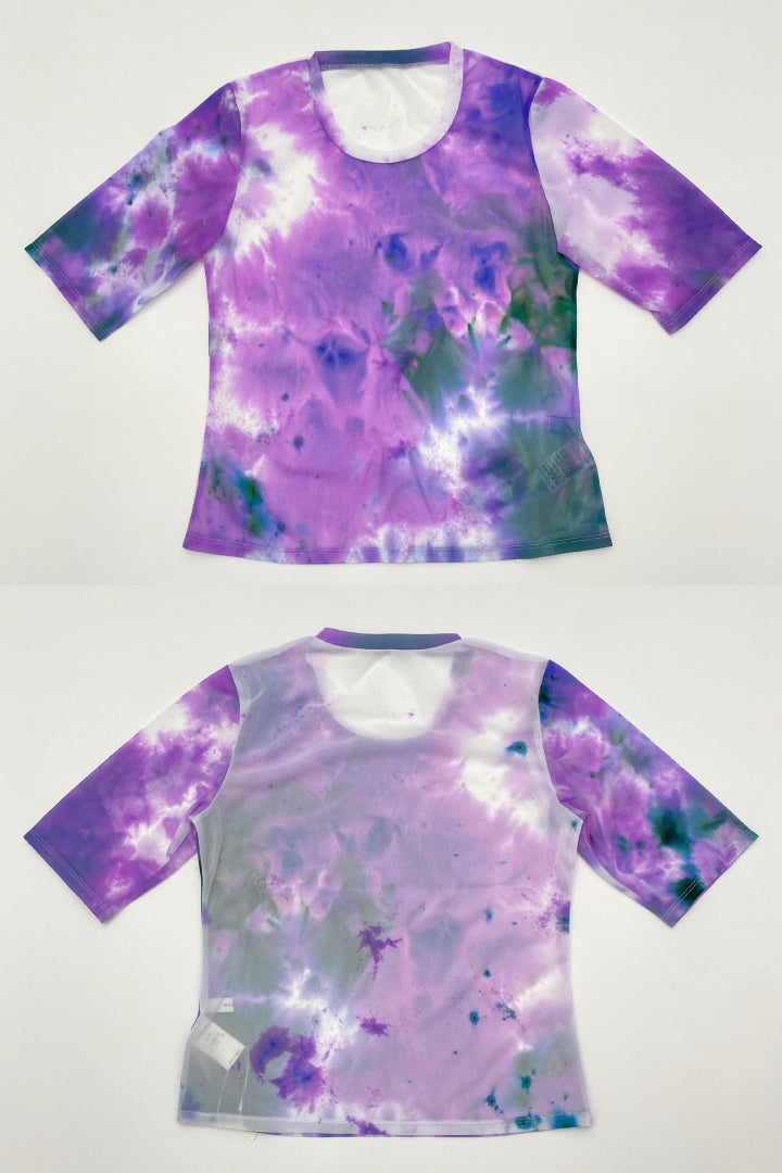 "Wake" sheer top  (Purple)