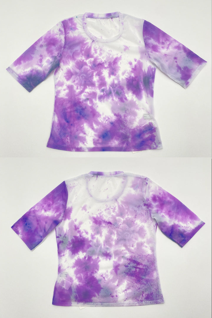 "Wake" sheer top  (Purple)