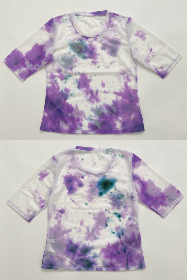 "Wake" sheer top  (Purple)