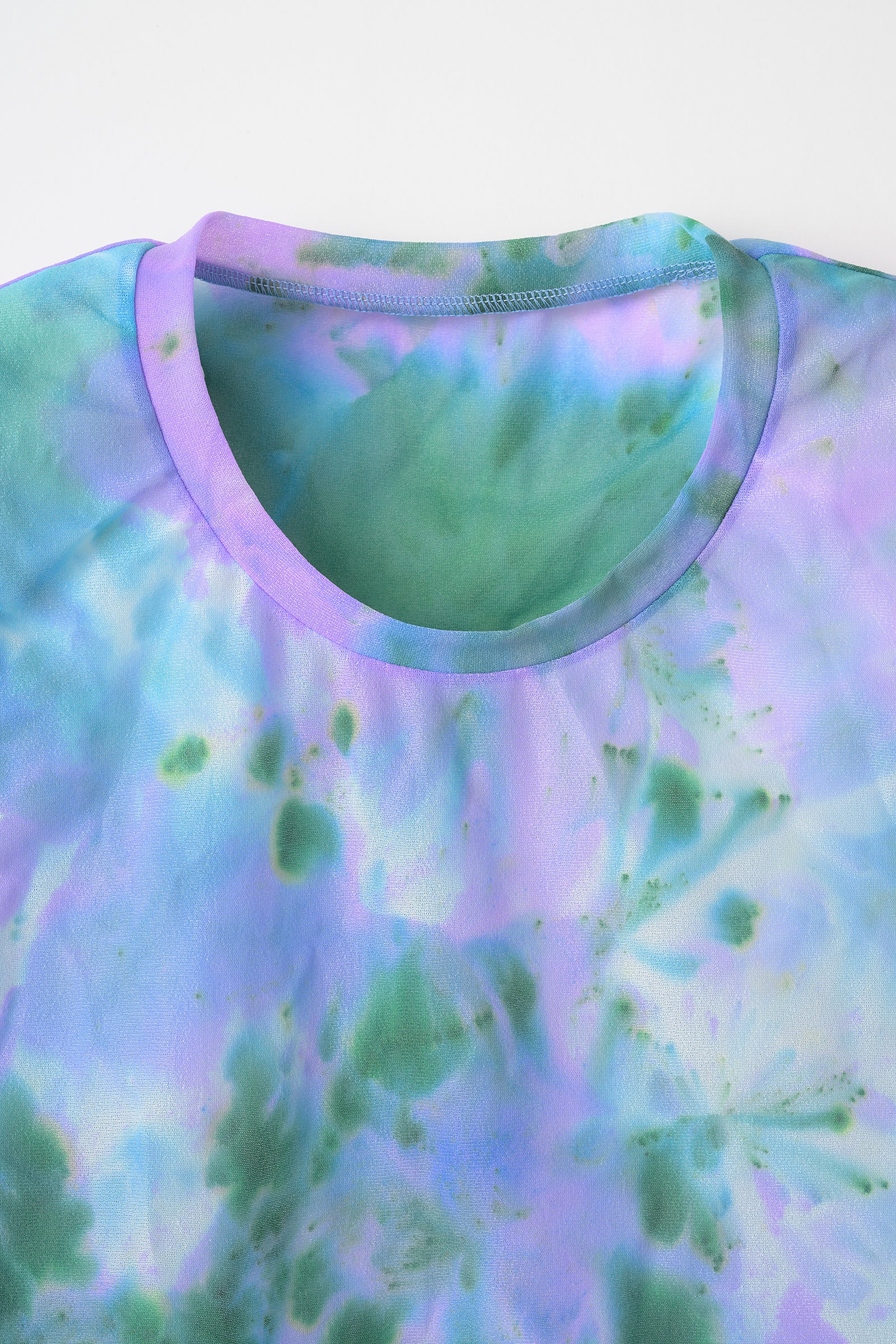 "Wake" sheer top  (Purple)