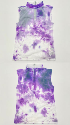 "Wake" sheer sleeveless top (Purple)