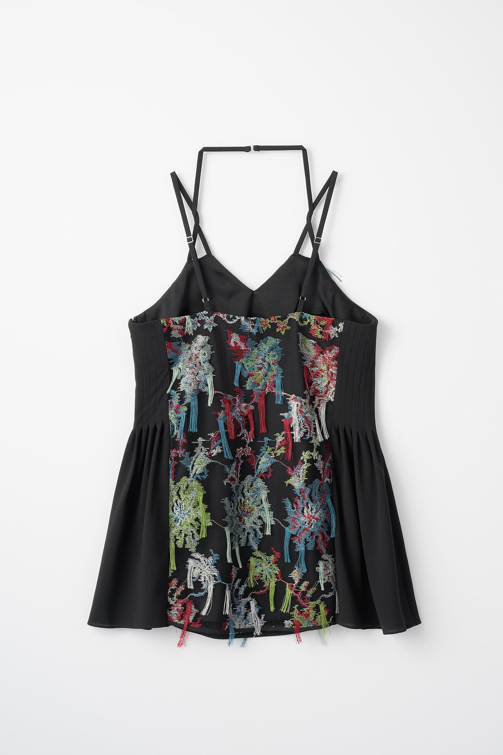 Floating flower lace camisole top (Black)