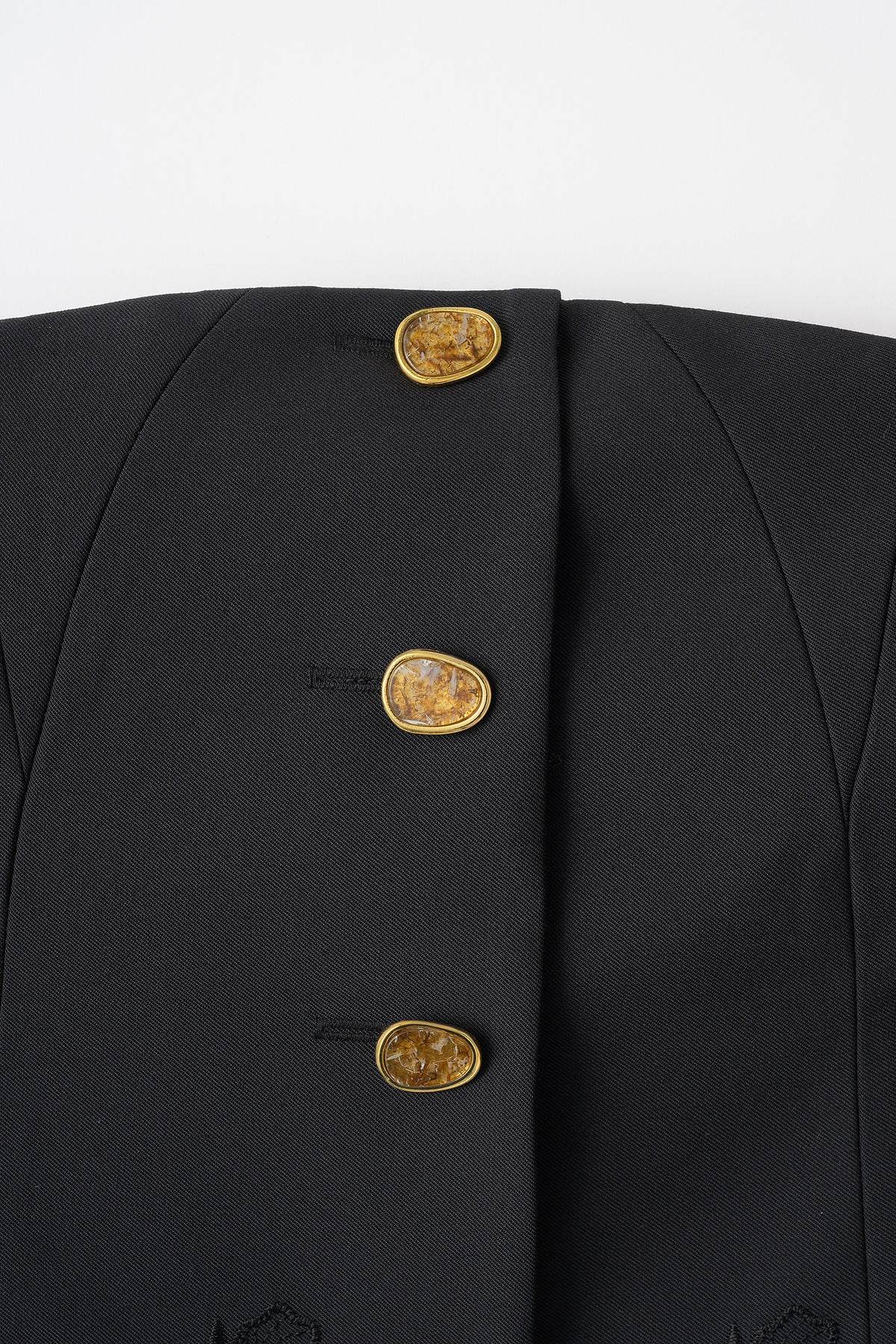 Morpho embroidery bustier (Black)