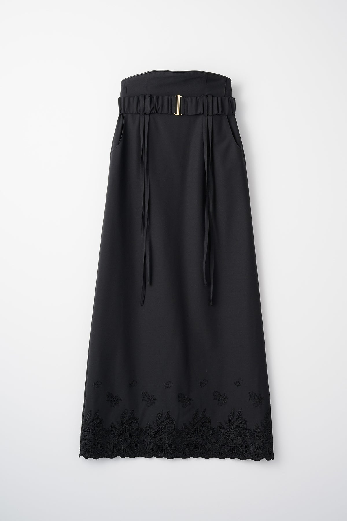 Morpho embroidery skirt (Black)