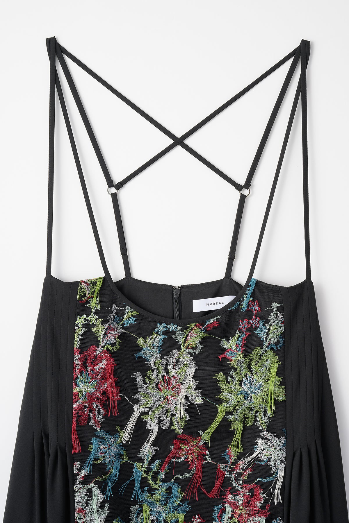 Floating flower lace skirt (Black)