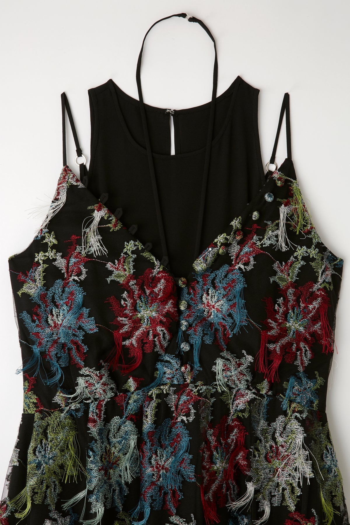 Floating flower lace dress (Black)