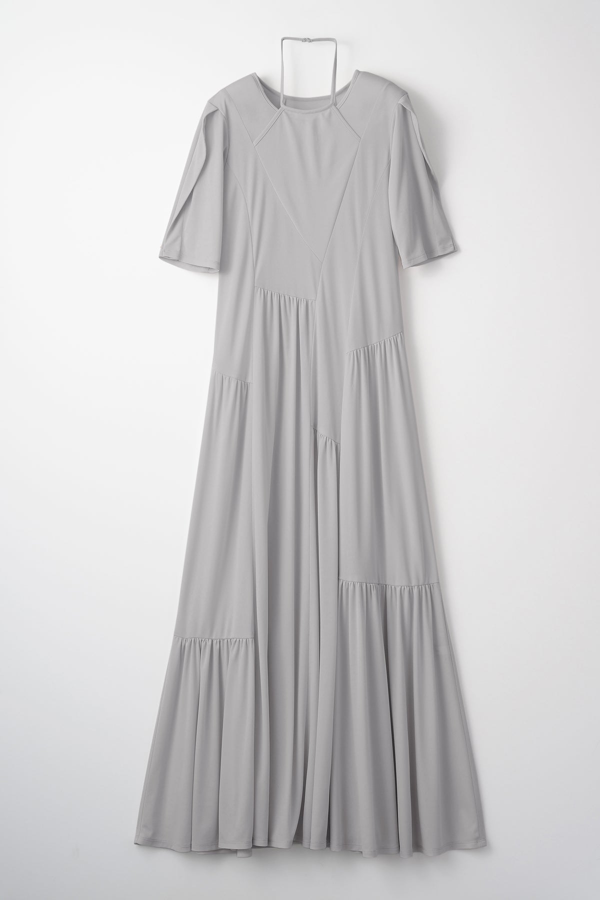 Leaf vein jersey dress (Gray)