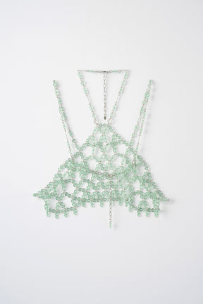 Dripping clear bustier (Green)