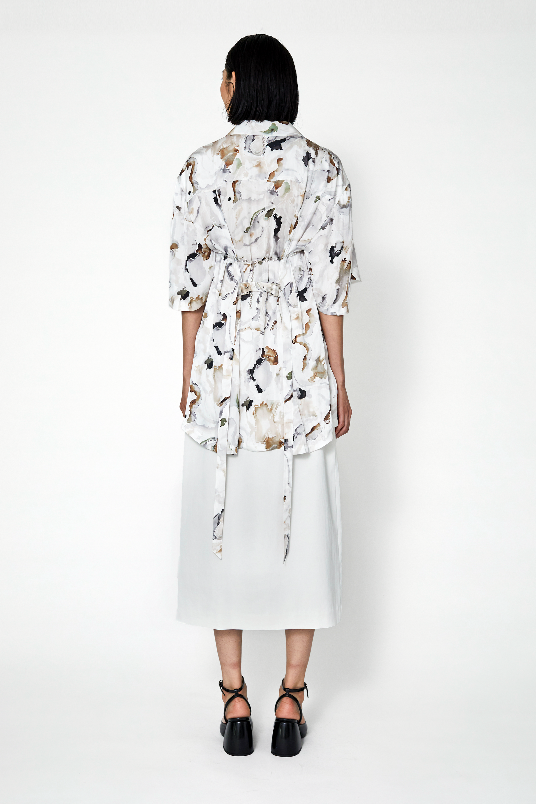 Cucurbita embroidered skirt (White)