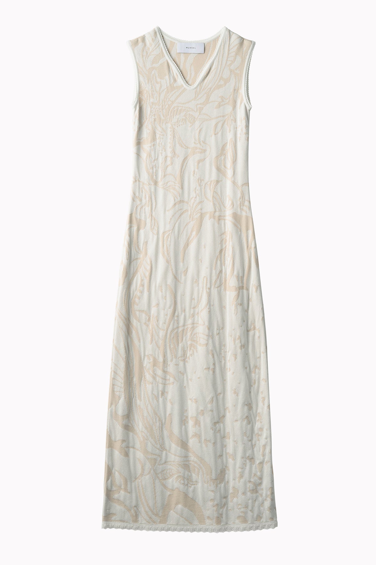 Flower vein knit dress (Ivory)