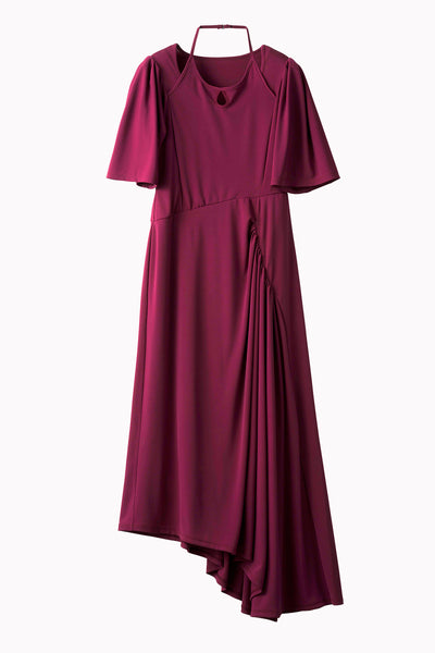 Fabaceae jersey dress (Purple)