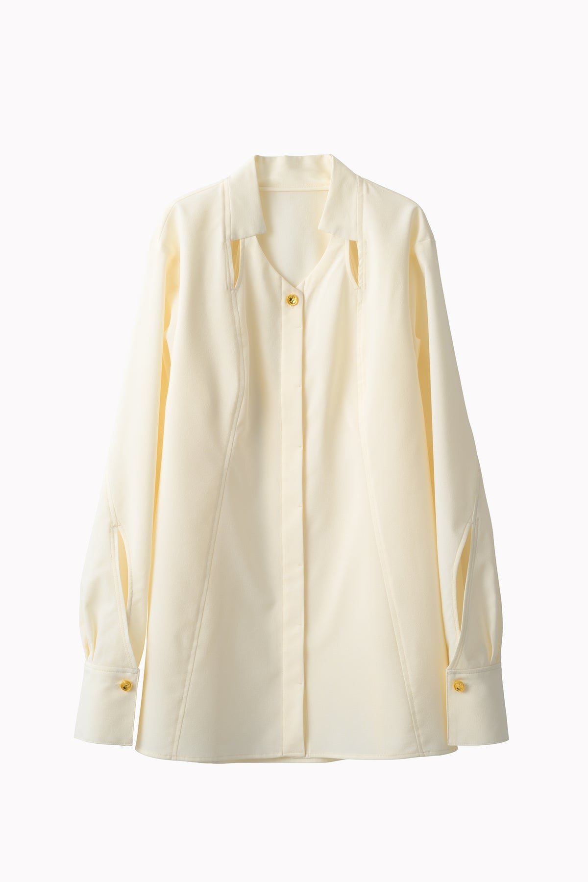 Cross cut shirt (Ivory)