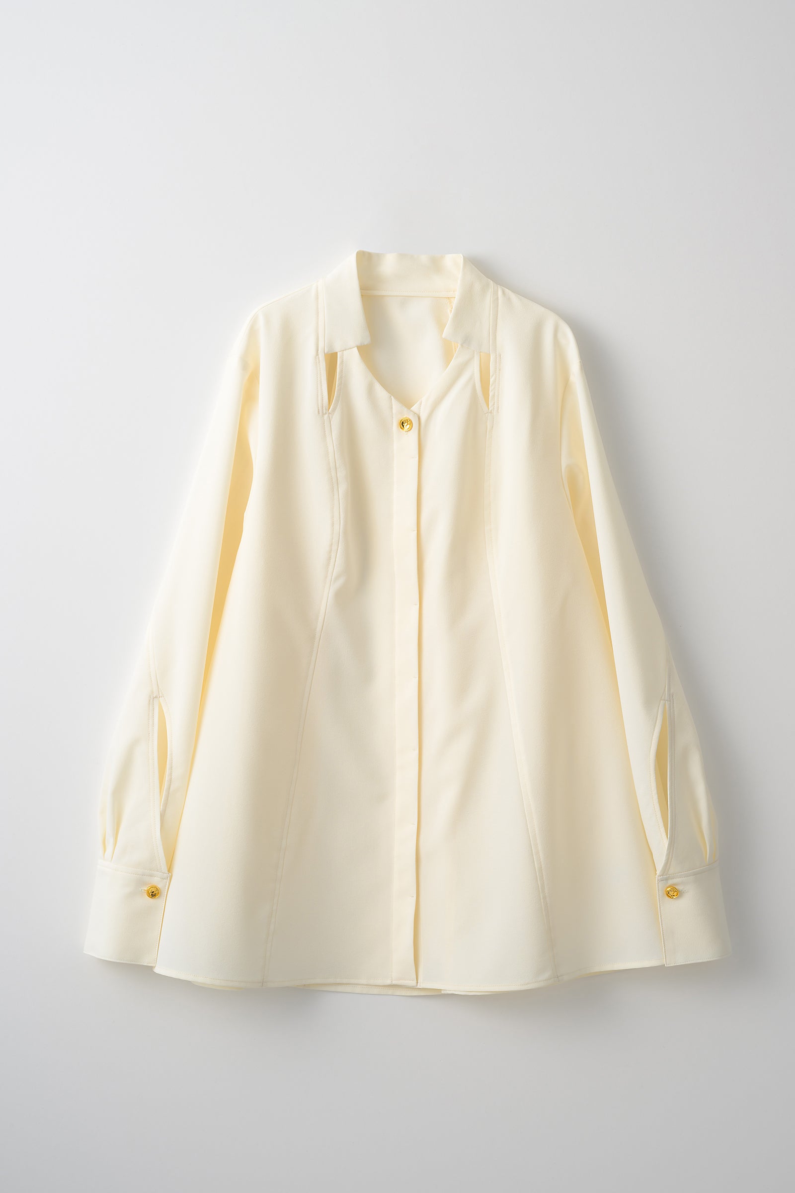Cross cut shirt (Ivory)
