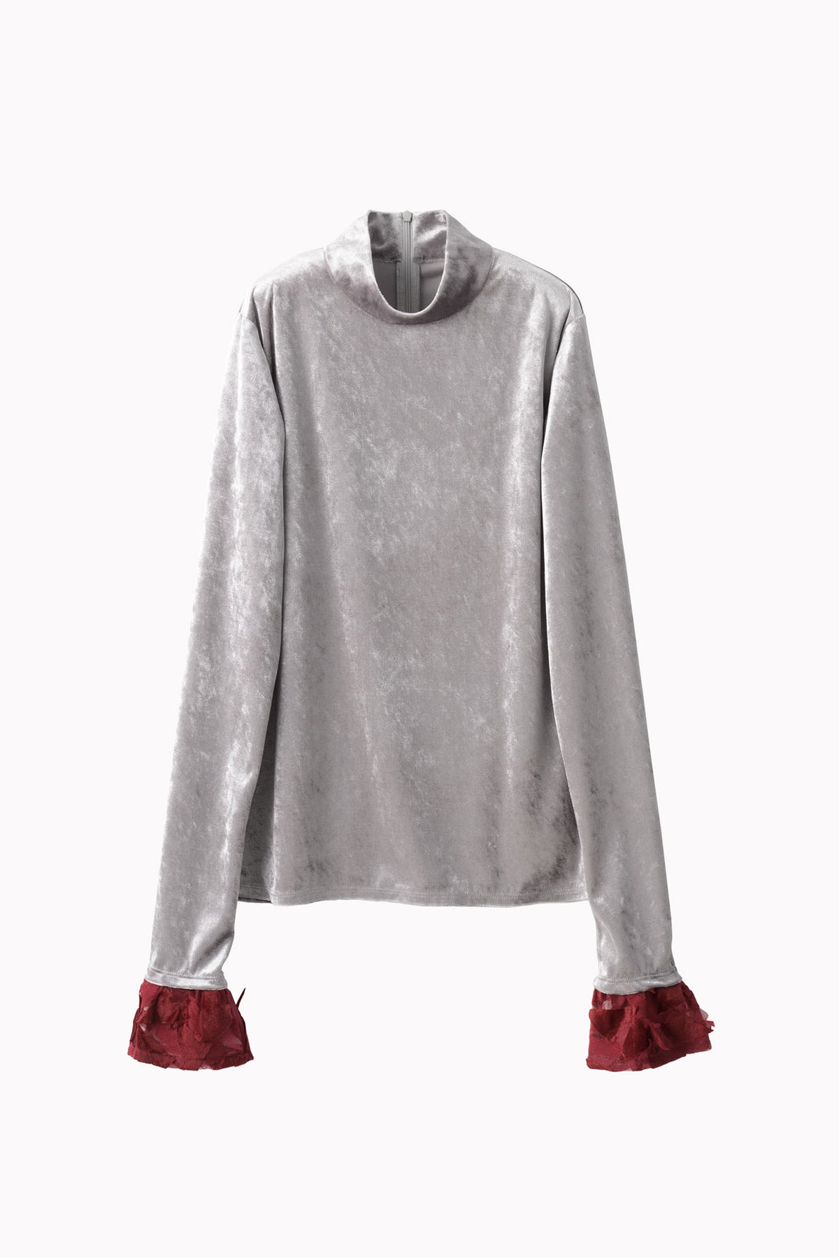 Petals carpet embroidered tops (Gray)