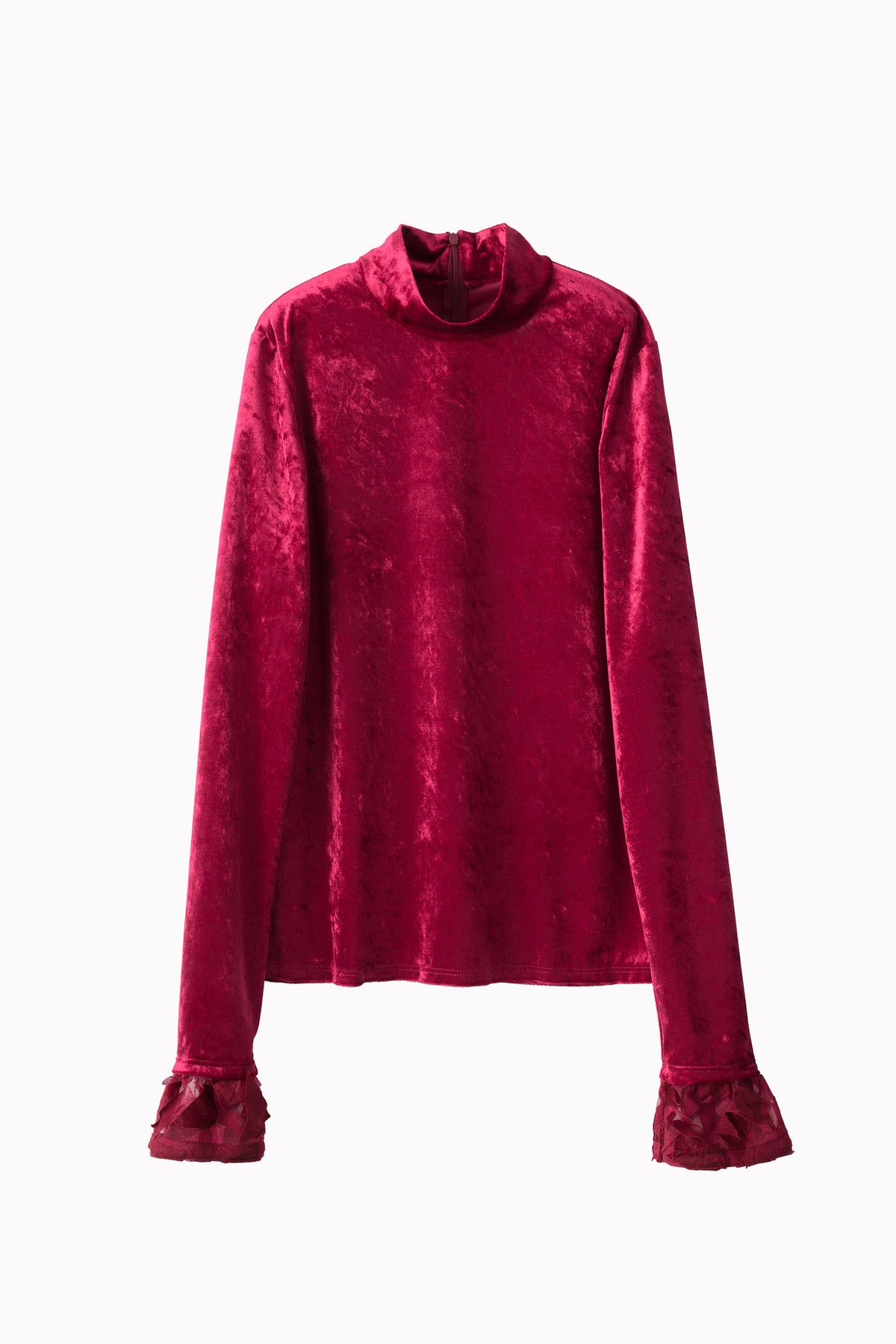 Petals carpet embroidered tops (Red)