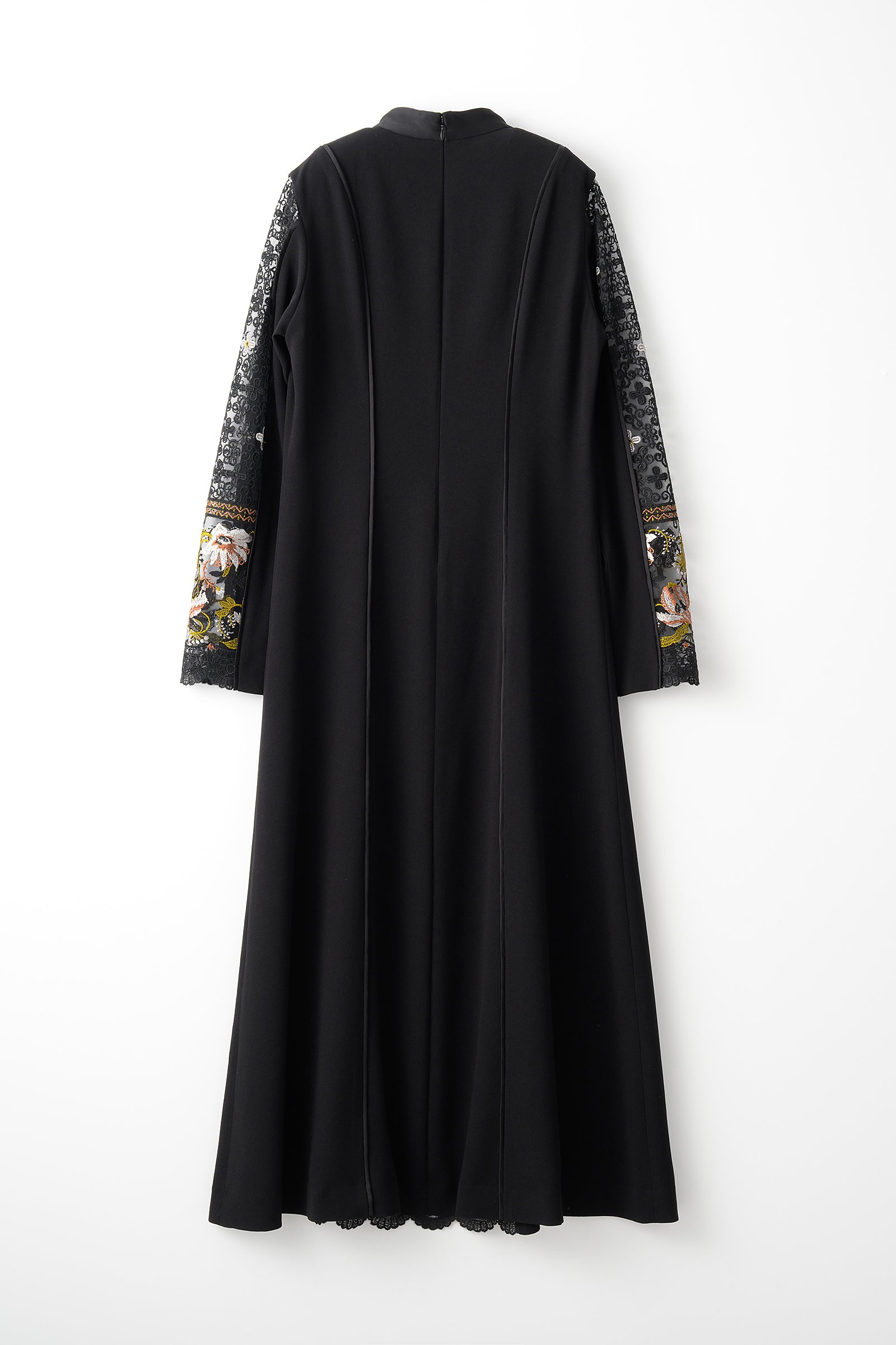 Framed flower lace dress (Black)