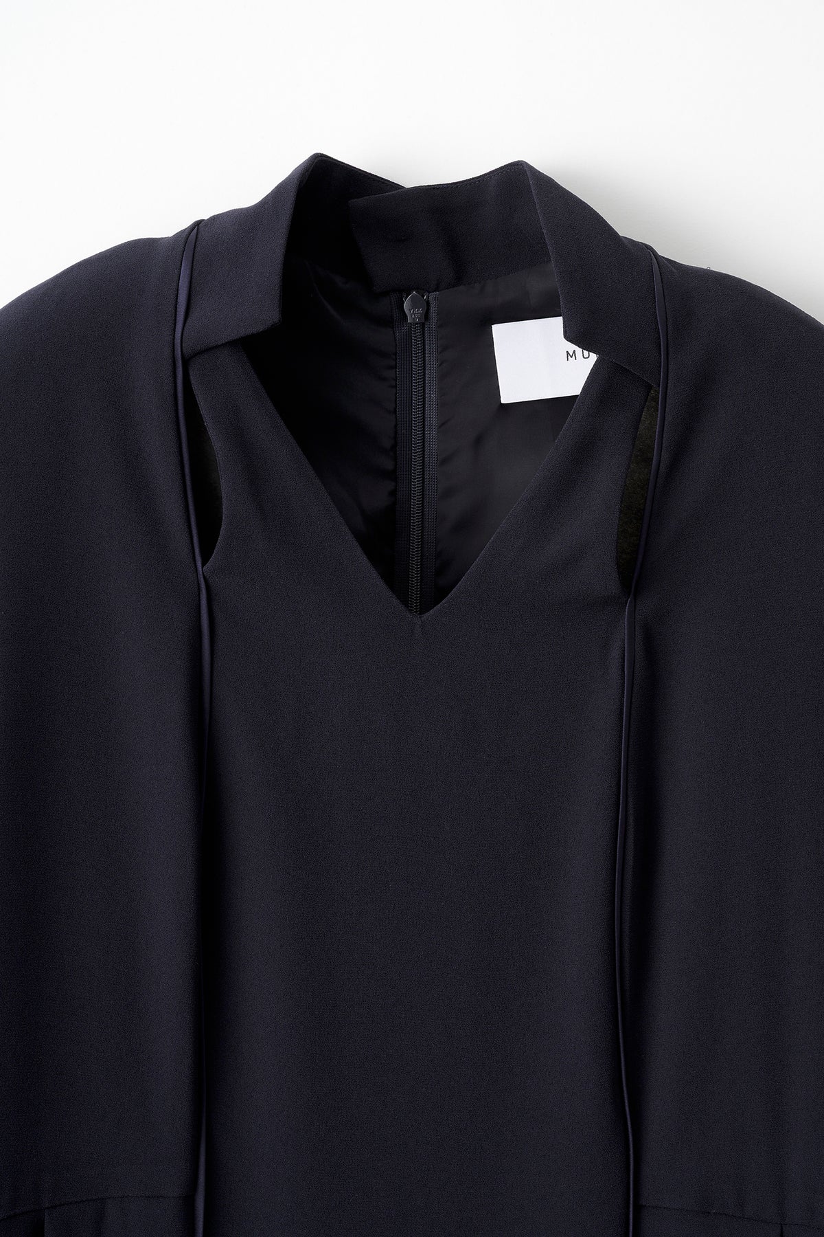 Petal collar lace dress (Navy)