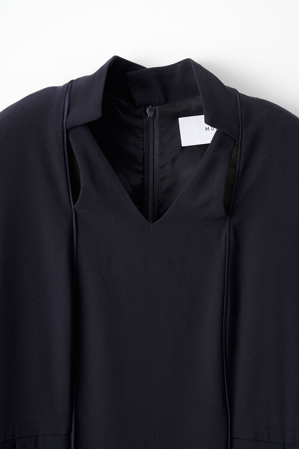 Petal collar lace dress (Navy)