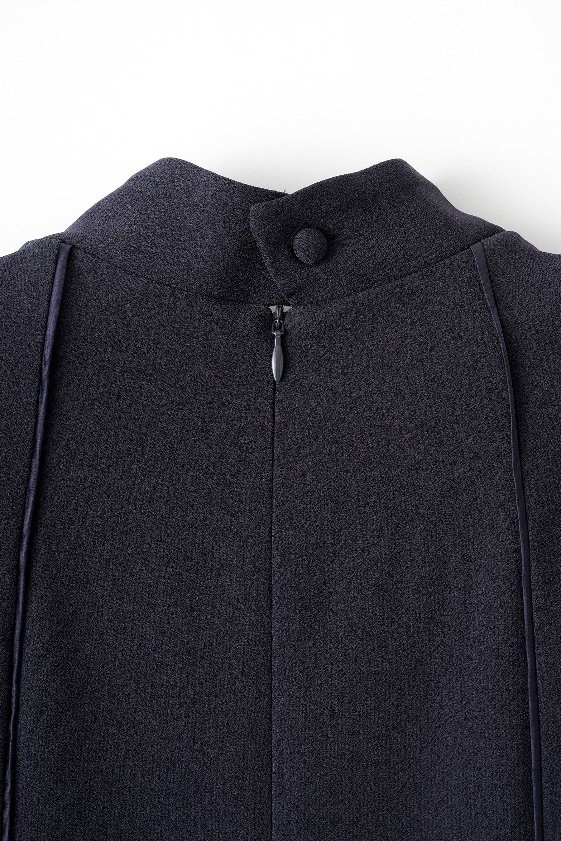 Petal collar lace dress (Navy)