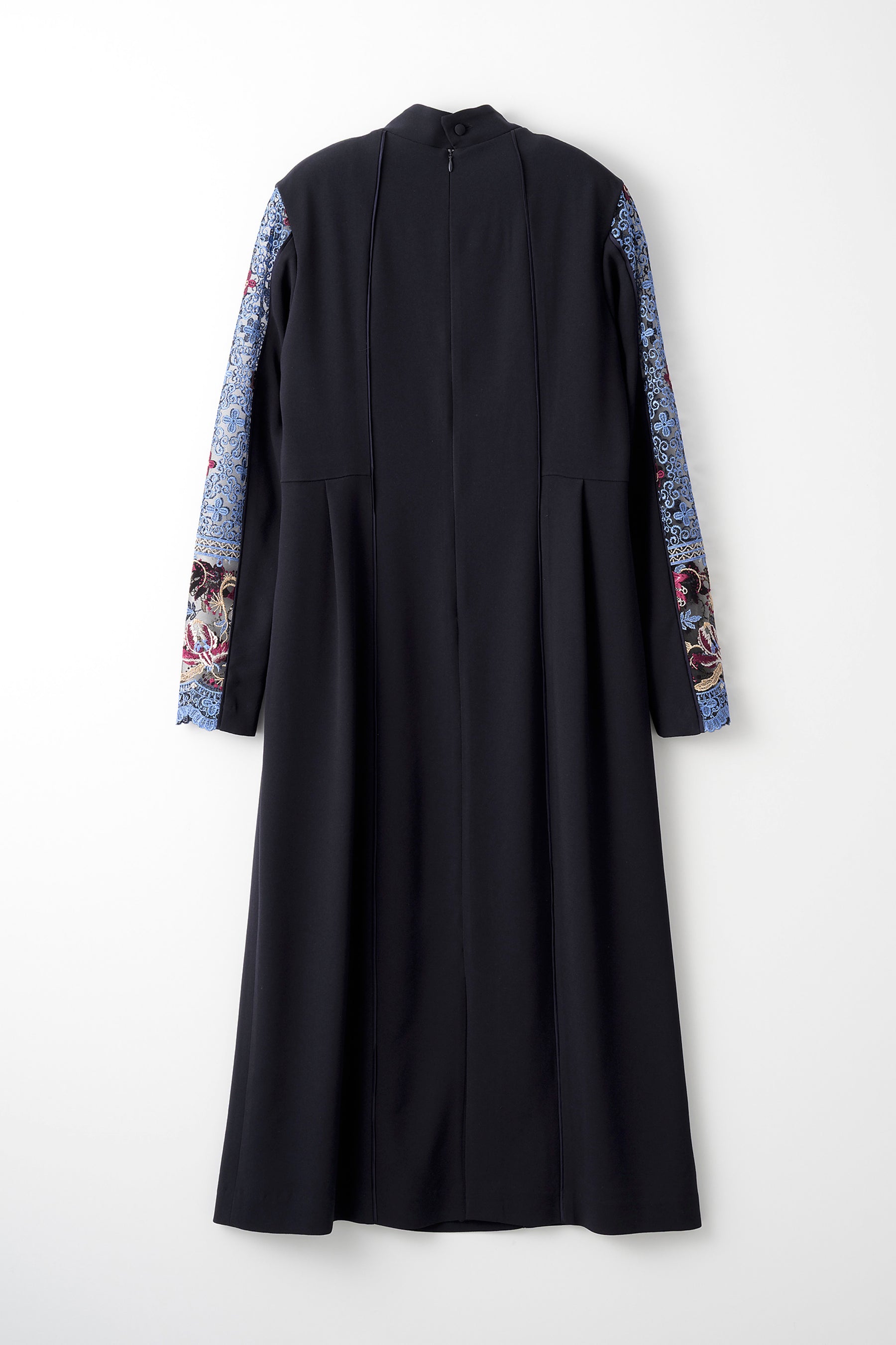 Petal collar lace dress (Navy)